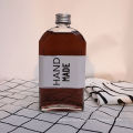 Ins Hot Sale 100ml Square Glass Wine Bottle Beverage Bottledrink Bottle